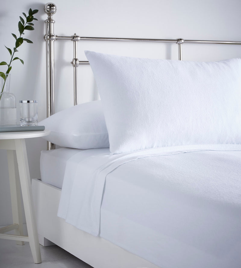 Brushed Cotton Sheet Set - White