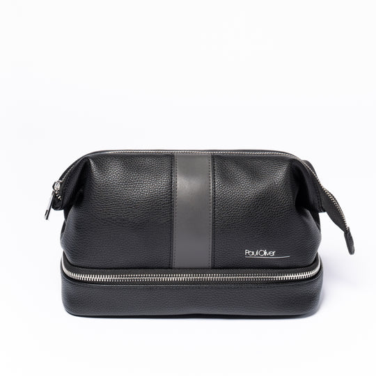 Graphite Band Wash Bag - Black