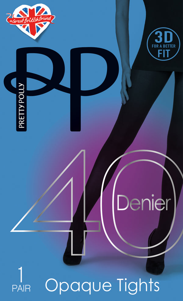 40 Denier Opaque Tights - Black
