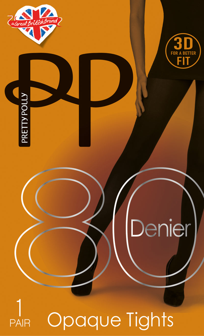 80 Denier Opaque Tights - Black