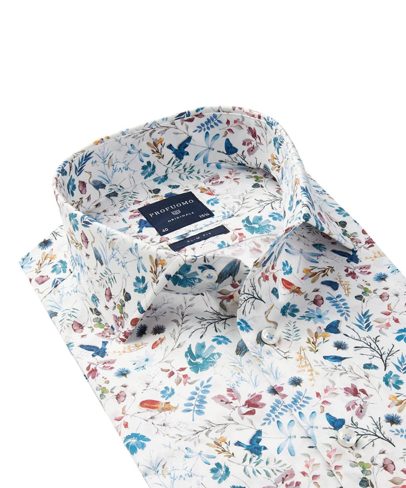 Cutaway Floral Print Shirt - Multi