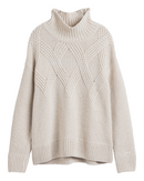 Graphic Cable Turtle - Cream