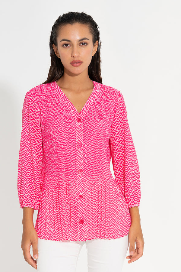 Patio Blouse - Fuchsia