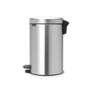 Newlcon 12-Litre Pedal Bin Silent - Matt Steel
