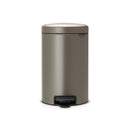 Newlcon 12-Litre Pedal Bin Silent - Platinum