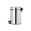 Newlcon 3 Litre Pedal Bin - Brilliant Steel