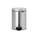 Newlcon 5 Litre Pedal Bin - Matt Steel
