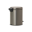 Newlcon 5 Litre Pedal Bin - Platinum
