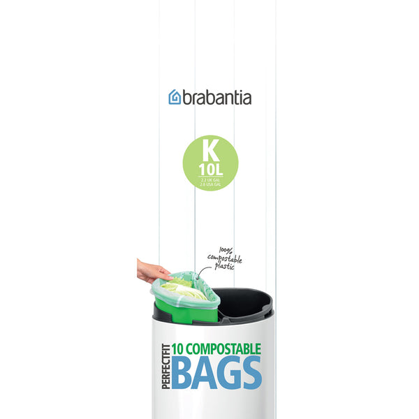 10  Compostable Bin Liners Size K