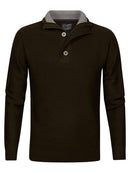 3 Button Knit - Desert Palm