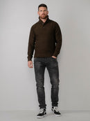 3 Button Knit - Desert Palm