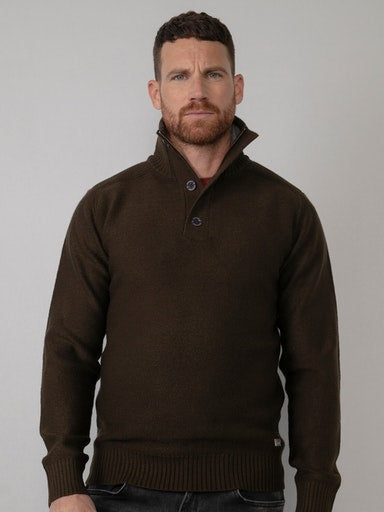 3 Button Knit - Desert Palm