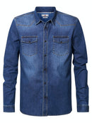 Long Sleeve Denim Shirt - Dark Indigo