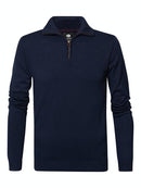 1/4 Zip Knit - Dark Sapphire