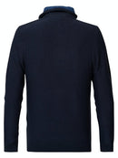 3 Button Knit - Dark Sapphire