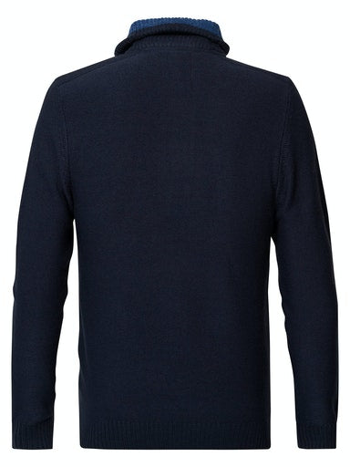 3 Button Knit - Dark Sapphire