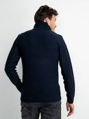 3 Button Knit - Dark Sapphire