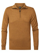 1/4 Zip Knit - Dark Gold