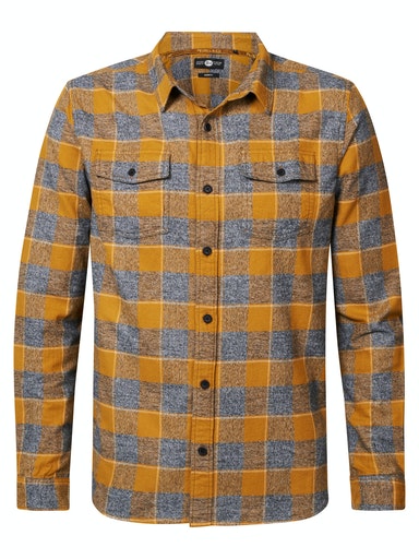 Long Sleeve Check Shirt - Dark Gold