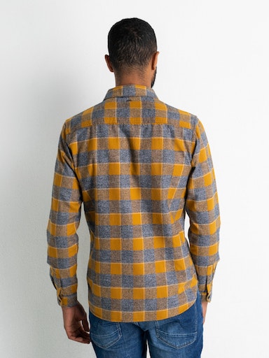 Long Sleeve Check Shirt - Dark Gold