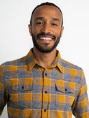 Long Sleeve Check Shirt - Dark Gold