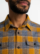 Long Sleeve Check Shirt - Dark Gold
