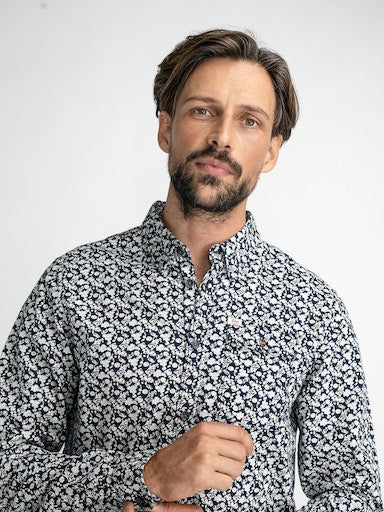 All Over Print Shirt - Midnight Navy