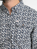 All Over Print Shirt - Midnight Navy
