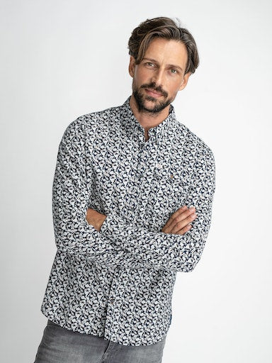 All Over Print Shirt - Midnight Navy
