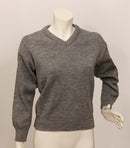 Plain Wool Mix Jumper - Grey