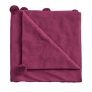 Pom Pom Fuchsia Throw - 130x150cm