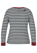 Stripe Long Sleeve Round Neck - Granit