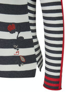 Stripe Long Sleeve Round Neck - Granit