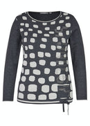 Elements Dot Pattern Round Neck - Granit