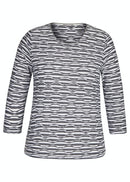 3/4 Sleeve Print Top - Granit
