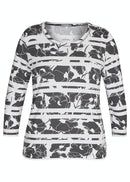 3/4 Sleeve Print Top - Granit