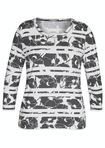 3/4 Sleeve Print Top - Granit