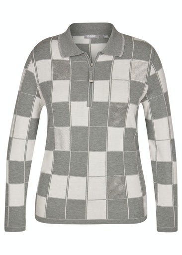 Basics Pattern Long Sleeve Polo - Flannell