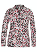 Elements Long Sleeve Print Polo - Black