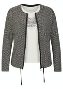 Round Neck Print Twinset - Black