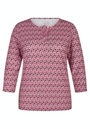 Print 3/4 Sleeve T-shirt - Mallow