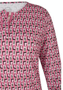 Print 3/4 Sleeve T-shirt - Mallow