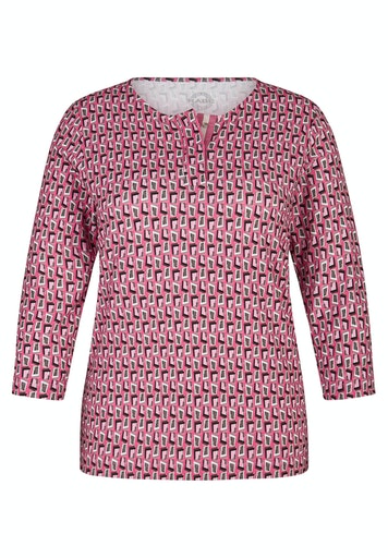 Print 3/4 Sleeve T-shirt - Mallow