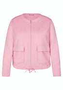 Cuba Zipped Flap Pockets Jacket - Raspberry