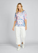 Cuba Print Twinset - Raspberry