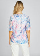 Cuba Print Twinset - Raspberry