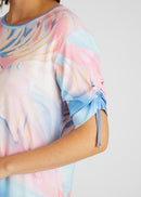 Cuba Round Neck Print T-Shirt - Raspberry