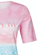 Cuba Short Sleeve Print T-Shirt - Raspberry