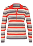 Long Sleeve Polo Collar Shirt - Bell Pepper