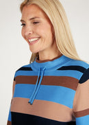 San Jose Round Neck Stripe Jumper - Powder Blue